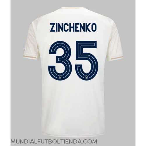 Camiseta Nottingham Forest Oleksandr Zinchenko #35 Segunda Equipación Replica 2025-26 mangas cortas